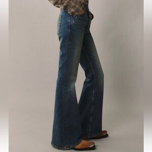 Mango Jeans (sold on site) dark vintage denim high waisted flare euc